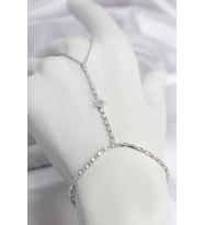 Gümüş Renk Pirinç Zirkon Taşlı Yıldız Model Şahmeran