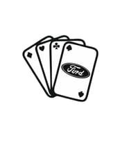 Ford İçin Uyumlu Aksesuar İskambil Oto Sticker Siyah 13*11 Cm