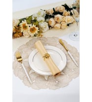 6’lı Amerikan Servisi Supla Yuvarlak Gold 38 Cm – ACR-626/20