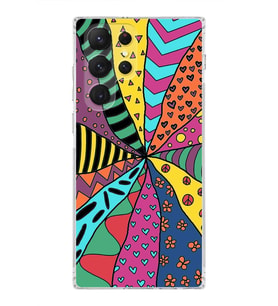 PrintiFy Samsung Galaxy S22 Ultra ile Uyumlu Retro Color 4  Kamera Korumalı Şeffaf  Kılıf