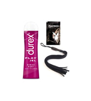 Durex Kiraz Aşkı 50 ml Jel + Siyah Püsküllü Deri Kırbaç + Hediye