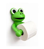 Sevimli Kurbağa Tuvalet Kağıdı Askılığı Duvar Tipi WC Kağıtlık Sert Plastik Dayanıklı Banyo