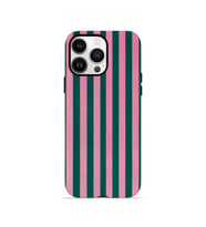 iPhone 14 Pro Vorian Çift Katmanlı MagSafe Kılıf Pink Navy Cabana