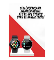 Mey İthalat® Çok Fonksiyonlu Akıllı Saat Bluetooth Bağlantılı Çağrı Cevaplayabilen Uzun Pil Ömrü