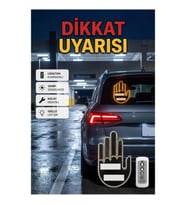 Suya Dayanıklı LED El Park Uyarı Lambası Uzaktan Kumandalı Dış Mekan Güvenlik Cihazı