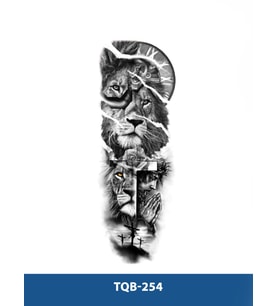 TQB-254 ASLAN DESEN GEÇİCİ KOL DÖVMESİ-TATTO