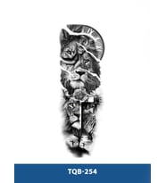 TQB-254 ASLAN DESEN GEÇİCİ KOL DÖVMESİ-TATTO