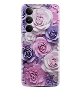 Realme C75 Kılıf Boutique Baskılı Resimli Mor Güller Pcode -029