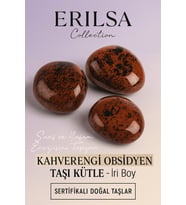 Sertifikalı Kahverengi Obsidyen Taşı Kütle İri Boy 30–40 mm – Şans ve Koruma Taşı (Çok Renkli)