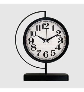 Galaxy Premium Serisi Modern Kadranlı Metal Ofis ve Masa Üstü Saat 20 cm (Siyah)