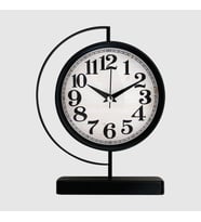 Galaxy Premium Serisi Modern Kadranlı Metal Ofis ve Masa Üstü Saat 20 cm (Siyah)