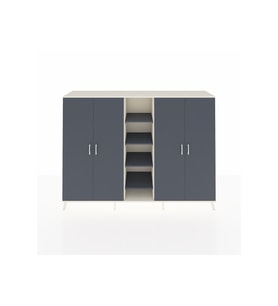 Hyperion Dolap 12 Raflı 4 Kapaklı 220x44x163 Aytaşı-Antrasit