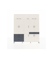 Arges Dolap 8 Raflı 4 Çekmeceli 3 Askılı 220x30x243 Aytaşı-Aytaşı/Antrasit