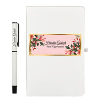 Kişiye Özel Hazırlanmış Öğretmene Hediye Beyaz Defter ve Kalem