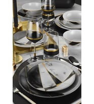 Kütahya Porselen Marble 6 Kişilik 24 Parça Yemek Takımı