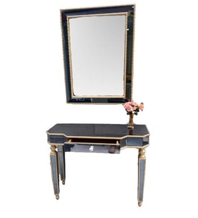 Dresuar 14338 HAYAL Çekm Geniş tabla Gold Cam Ayna Kaplama ayak nakış ayna Elyapı