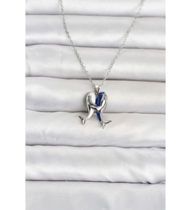 316L Çelik Zincir Gümüş Renk Dolphin Model Kadın Kolye TJ-BKO11095
