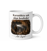 Yeraltı Kaşifine Mağara Araştırması Sarkıt Dikit Kafa Lambası Kupa Bardak Hediye