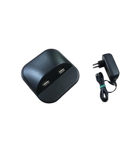 Çalışma Masası için Masa Üstü Usb Şarj Cihazı Siyah Adaptör Dahil