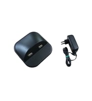 Çalışma Masası için Masa Üstü Usb Şarj Cihazı Siyah Adaptör Dahil