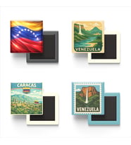 Buzdolap Magnetleri - Venezuela Caracas - 4'lü Set Magneti