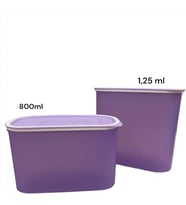 Tupperware Lila Oval Saklama Kabı Set 2Li