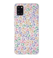 Samsung Galaxy A31 Uyumlu Kapak Hello Kitty Tasarımlı Şeffaf Silikon Kılıf