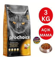 Pro Choice Kısır Kediler için Tavuklu Açık Kedi Maması 3 Kg