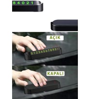 Araç Fosforlu Numaratör Aç-kapa Topido Üzeri Araç Park Telefon Numara Yazma Aparatı