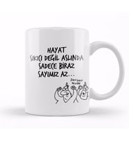 Karikatür Hayat Sıkıcı Değil Aslında Sadece Biraz Sayımız Az Kupa Bardak Porselen