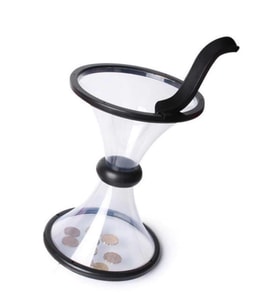 River World Eğlenceli Kumbara Şeffaf Huni Modelli