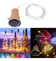 Güneş Enerjili 2 Metre Cam Şişe Aydınlatma LED Işık - Renkli Dekoratif Şişe Lambası