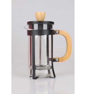 ÖZEL TASARIM BAMBU DETAYLI ÇELİK CAM FRENCH PRESS