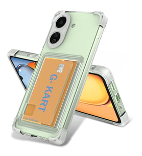 Xiaomi Redmi 13C Uyumlu Kılıf Airbag Tasarımlı Şeffaf Kartlıklı Zore G-Kart Kapak