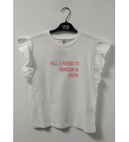 DMB BOYS & GIRLS Kız Çocuk T-Shirt 8-13 Yaş Ekru (Ekru-Pembe)