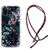 Samsung M21 M22 M23 M30 M31S M32 Kılıf Boyun Asklı Rasta Silikon Great Flowers 1304