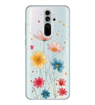 Xiaomi Redmi Note 8 PRO Uyumlu Çiçek Tasarımlı Şeffaf Telefon Kılıfı