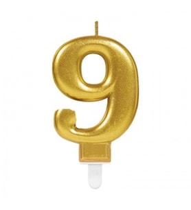 9 Rakam Mum Gold Renk