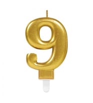9 Rakam Mum Gold Renk
