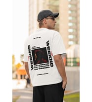 The Weeknd Die For You Baskılı Oversize Rapper Tişört, Unisex Şarkıcı Tişört