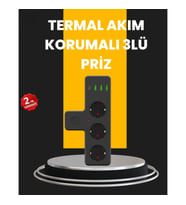 Mey İthalat® Ev ve Ofis İçin Akıllı Çoklu Priz 7 Girişli