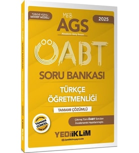 2025 MEB AGS ÖABT Türkçe Öğretmenliği Tamamı Çözümlü Soru Bankası Yediiklim Yayınları