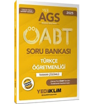 2025 MEB AGS ÖABT Türkçe Öğretmenliği Tamamı Çözümlü Soru Bankası Yediiklim Yayınları