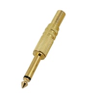 Gitar Jack Mono Sarı Gold Metal Jack Ze-1042