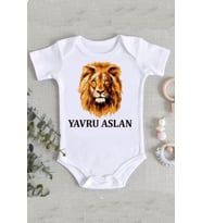 Yavru Aslan Organik Baskılı Zıbın Body