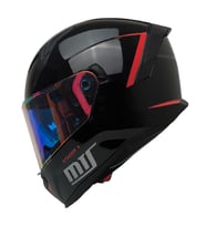 Motosiklet Kask Ece 22.R06 Güneş Vizörlü Full Face Motor Kaskı Stinger Parlak Siyah
