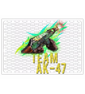 Cs Go Counter Strike Team AK-47 Puzzle 240 Parça Yapboz