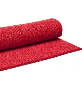 ABK Plastik Kıvırcık Kaydırmaz Paspas 14 Mm Kaymaz Yolluk Kaydırmaz Halı 100cm KIRMIZI 8m (A.Kırmızı)