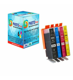 PhotoPrint® C5380 All In One Yazıcı Kartuş Set 4 Renk Takım Muadil Yüksek Kapasite 364XL (Çok Renkli)