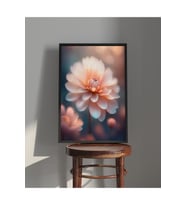 Tablo  Ahşap Çerçeveli Tablo  Çerçeveli Poster  Pembe Yıldız Çiçeği, Çiçek Temalı Tablo (Karışık)